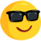 Smiling Face With Sunglasses emoji on Messenger
